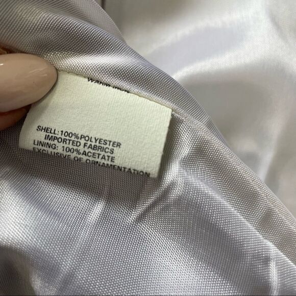 Vtg 90s Jessica McClintock X Gunne Sax Strapless Black & White Tuxedo Dress - Picture 8 of 11